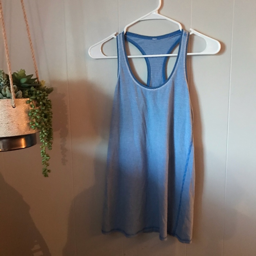 Lululemon Blue Racerback Tank Running Yoga